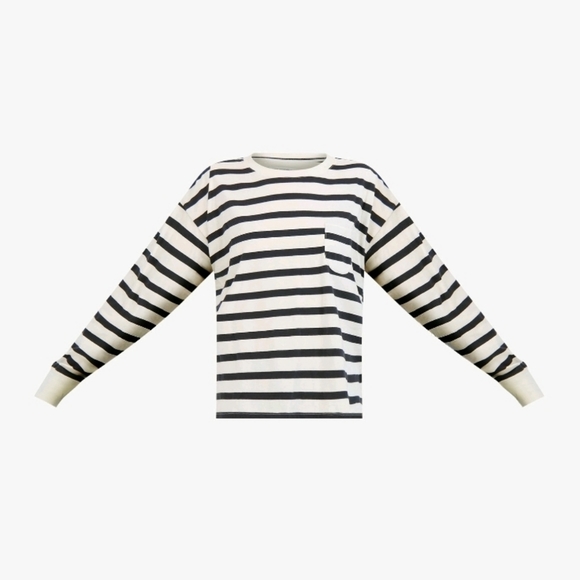 Women's Pocket T-Shirt with Long Sleeves - Picture 1 of 6